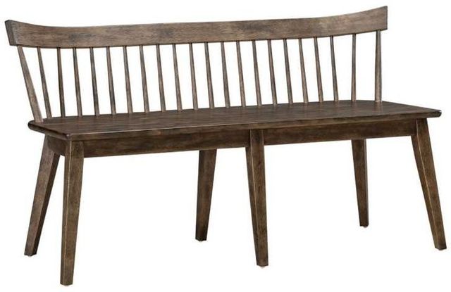 Liberty Furniture Midland Falls Rustic Brown Spindle Back Bench-0