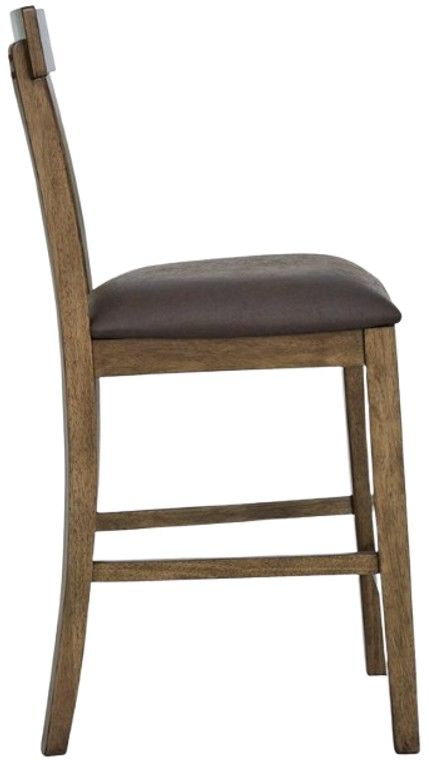 Signature Design by Ashley® Urbinforte Light Brown Upholstered Bar Stool-3