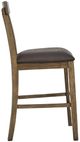 Signature Design by Ashley® Urbinforte Light Brown Upholstered Bar Stool-3