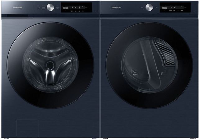 Samsung Brushed Navy Front Load Laundry Pair-0