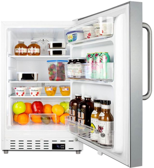 Summit® 3.5 Cu. Ft. Stainless Steel Under The Counter Refrigerator-2