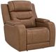 Signature Design by Ashley® Knightington Caramel Power Recliner with Audio Seating-0