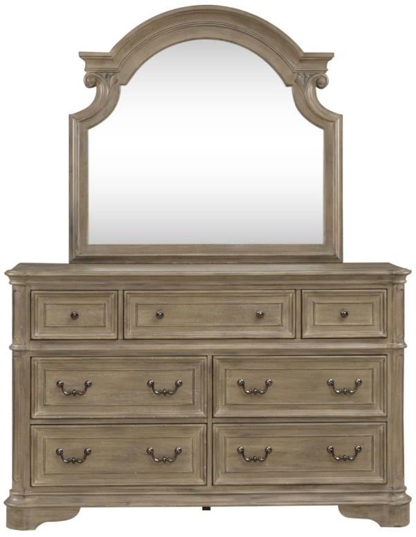 Liberty Furniture Magnolia Manor 4-Piece Weathered Bisque Queen Bedroom Set - Thumbnail 5