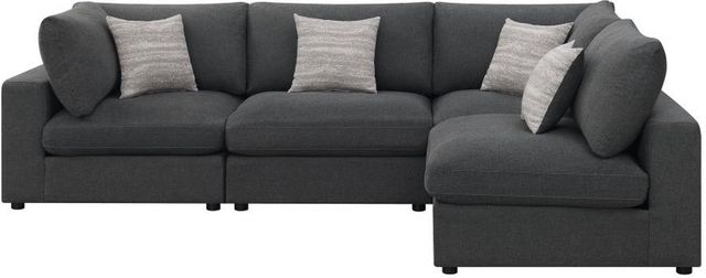 Coaster® Serene 4-Piece Charcoal Modular Sectional-3