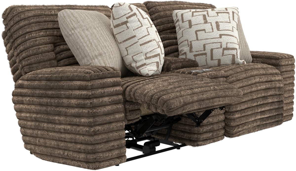 Catnapper® Lynx Mocha Power Reclining Console Loveseat with Zero