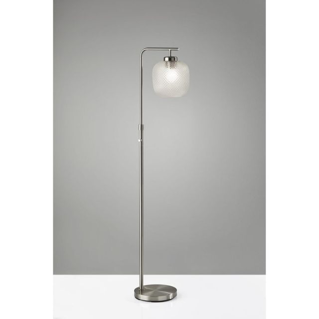 Adesso® Vivian Brushed Steel Floor Lamp-3
