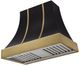 AGA Cascade 36" Matte Black Wall Mounted Range Hood with Antique Brass Trim-0