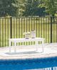 Signature Design by Ashley® Hyland Wave White Polyethylene Outdoor Cocktail Table-5