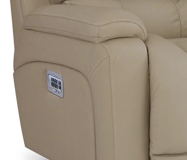 La-Z-Boy® Greyson Ice Leather Power Reclining Loveseat with Headrest and Lumbar-1