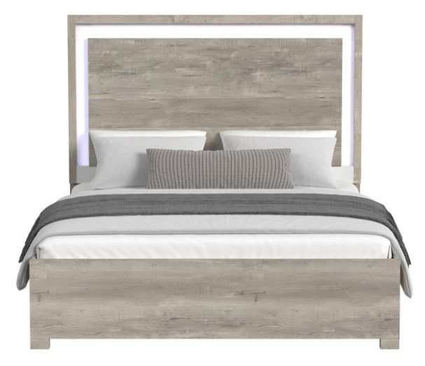 Elements International San Matteo Dual Tone King Panel Bed-1