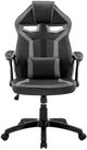 Armen Living Aspect Black/Dark Grey Adjustable Racing Gaming Chair-1