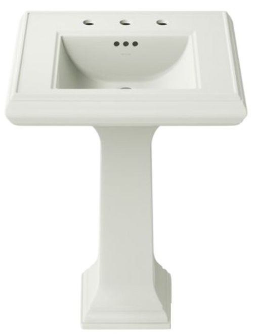 Kohler Memoirs® Classic Dune 24.25" x 20" 3-Holes Rectangular Pedestal Bathroom Sink-1