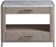 Universal Explore Home™ Modern Soren White Bedside Table with Pumice Base-2