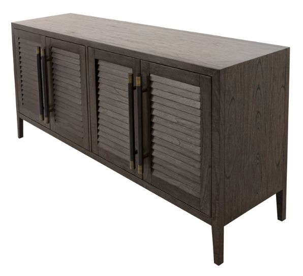 YHD Gemi Dark Brown Large 4-Door Cabinet-3
