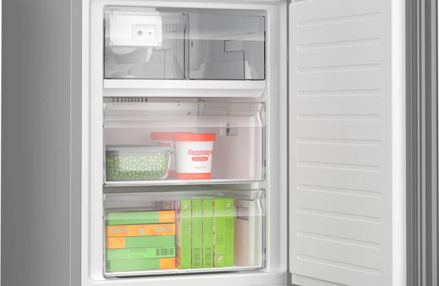Bosch 800 Series 24" 12.8 Cu. Ft. White Glass Counter Depth Bottom Freezer Refrigerator-3