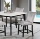 Furniture of America® Sabro White Square Counter Table with Black Base-3