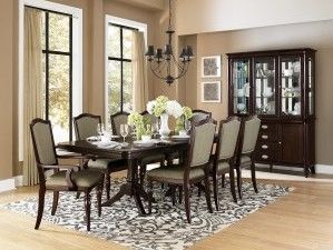 Mazin Furniture Marston Dark Cherry Buffet & Hutch-3