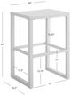 Linon Alora 2-Piece White Aluminum Outdoor Barstool Set-3