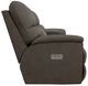 La-Z-Boy® Trouper Gray Leather Power Reclining Loveseat with Console and Headrest-3
