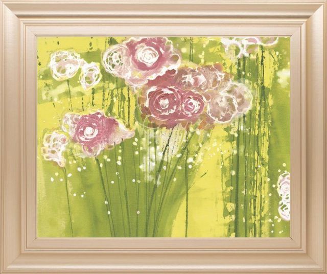 Classy Art Green/Pink Spring Garden by Clusiau, A.C. Wall Art-0