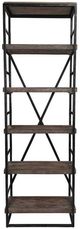 Classic Home Evan Black/Olive Brown Single Bookshelf-2