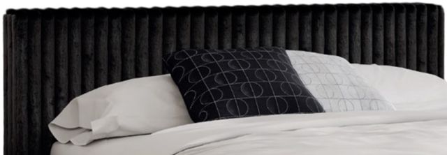 Signature Design by Ashley® Zuraleus Black Upholstered King Panel Headboard-0