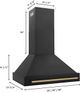 ZLINE Autograph Edition 36" Black Stainless Steel Wall Mounted Range Hood with Champagne Bronze Handle-4