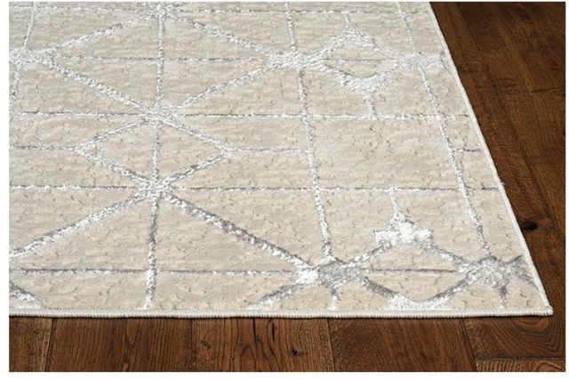 KAS Rugs Luna Ivory/Silver Elements 5'x8' Rug-1