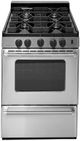 Premier Pro Series 24" Stainless Steel Freestanding Gas Range-0