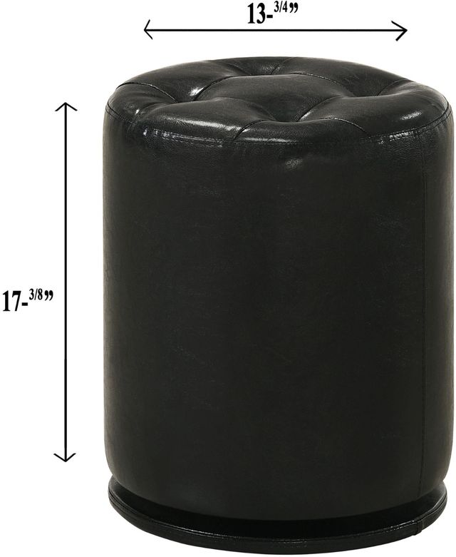 Crown Mark Morgan Black Swivel Stool-2