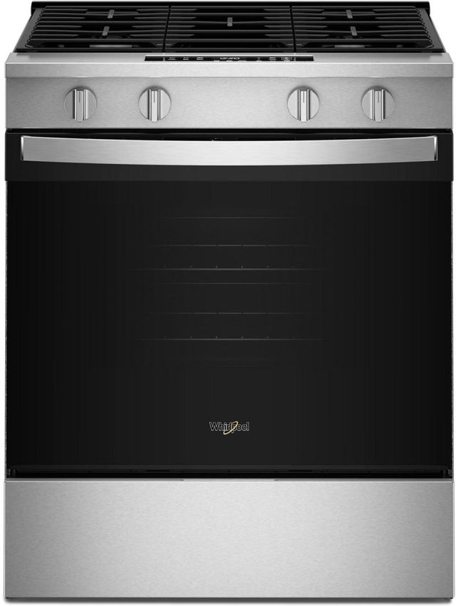 Whirlpool® 30'' Stainless Steel Smart Slide-In Gas Range with No Preheat Mode-0