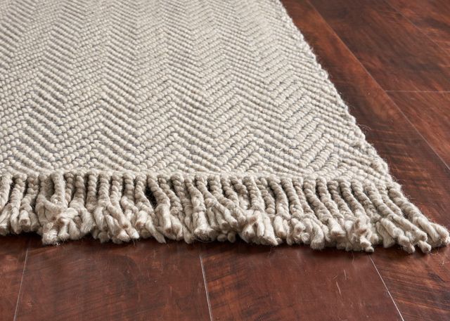 KAS Rugs Maui Oatmeal Herringbone 5'x8' Rug-2
