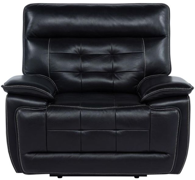 Coaster® Hewitt Black Upholstered Dual Power Recliner Chair-1