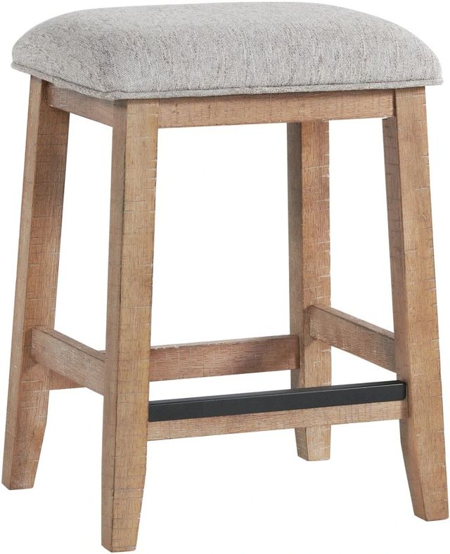 Intercon Highland Gray/Rustic Sandwash Backless Stool-0