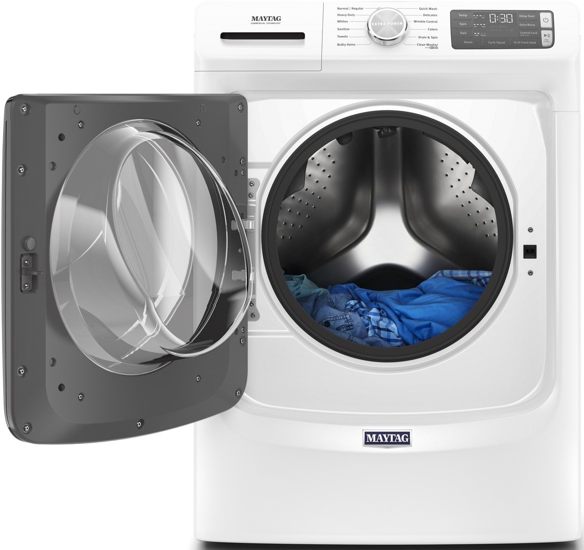 Maytag 4.8 Cu. Ft. White Front Load Washer - Thumbnail 4