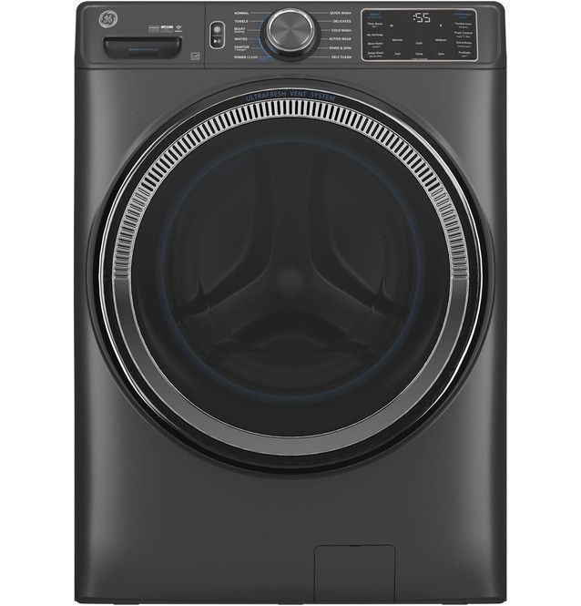 GE® 5 Cu. Ft. Carbon Graphite Front Load Washer with SmartDispense™ UltraFresh Vent System with OdorBlock™ and Steam-0