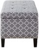 Olliix by Madison Park Grey Shandra II Tufted Top Storage Bench-2