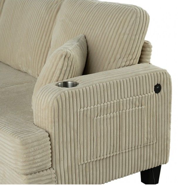 Furniture of America® Moretaine Beige Sofa-4