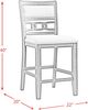 Elements International Black/Gray Counter Side Chair-2