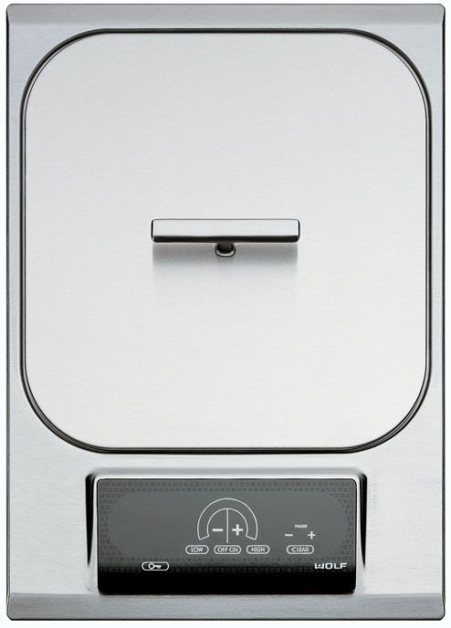 Wolf® 15" Stainless Steel Electric Deep Fryer Cooktop-1