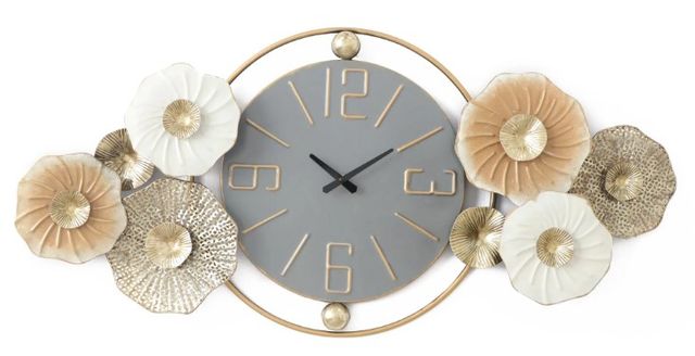 Classy Art Style 8 Gold/Gray Wall Clock-0