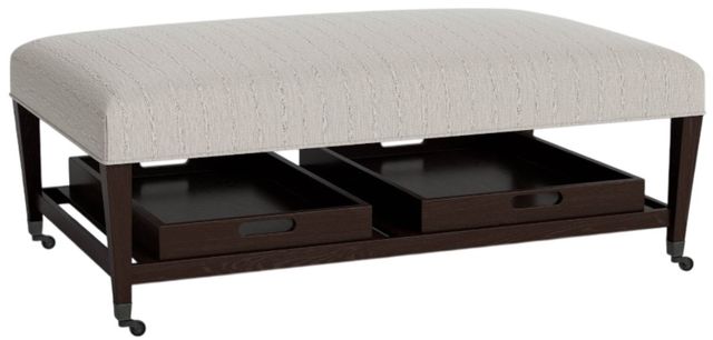Bassett® Furniture Customizable Kara 51" Ottoman with Trays-0