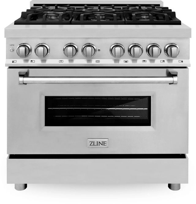 ZLINE 36" Stainless Steel Pro Style Dual Fuel Range-0