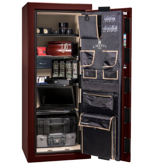 Liberty Safe Premium Home Burgundy Marble 17 Gun Safe-1