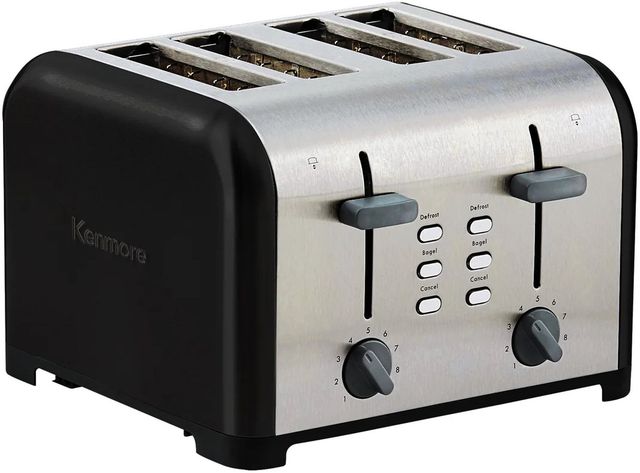 Kenmore® 4 Slice Black and Stainless Steel Toaster-0