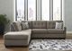 Signature Design by Ashley® Mahoney 2-Piece Chocolate Left-Arm Facing Full Sofa Sleeper Chaise Sectional-2