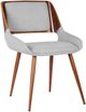 Armen Living Panda Gray/Walnut Dining Side Chair-0
