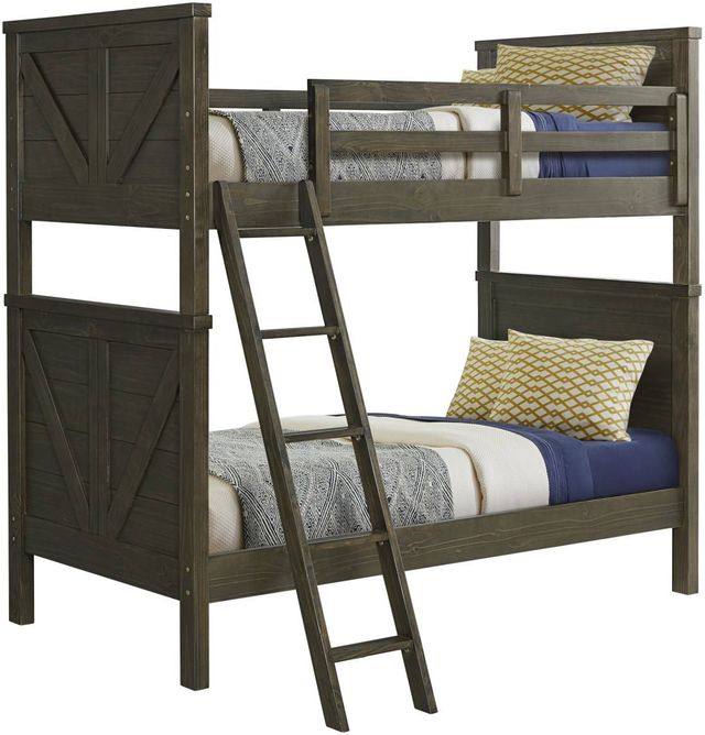 Intercon Tahoe River Rock Youth Twin/Twin Bunk Bed-0