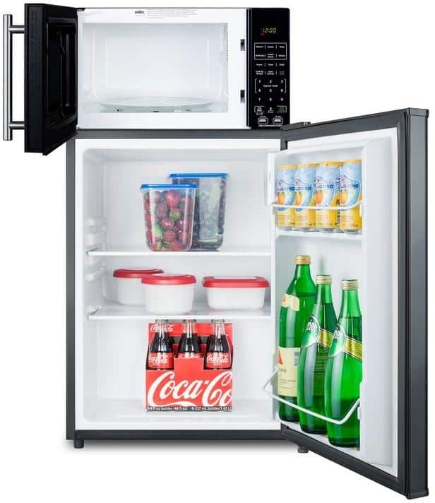 Summit® 19" 2.4 Cu. Ft. Jet Black Compact Refrigerator with Microwave-2