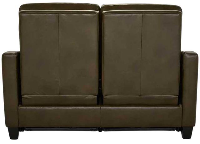 La-Z-Boy® Quinault Olive Leather Power Reclining Loveseat with Headrest-4